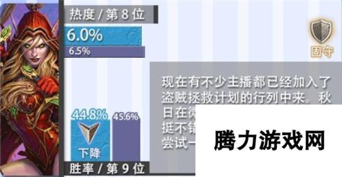 炉石传说国服标准天梯数据统计 九职业热度排名