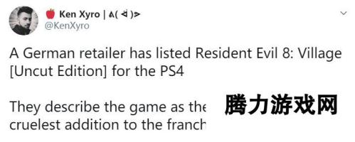 PS4生化危机8德国零售商上架-最黑暗之作黑暗之息