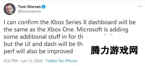 外媒编辑：XSX用户界面与Xbox One相同 速度和性能会提升