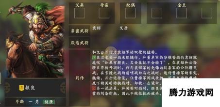 三国志14颜良人物关系大揭秘：颜良亲信与背后势力一览