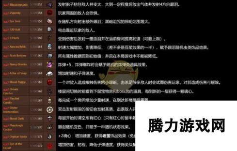 《以撒的结合：忏悔》所有新道具效果介绍